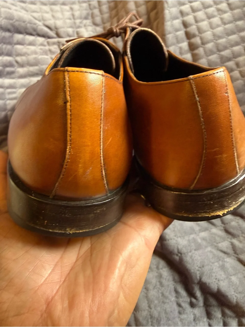 Men’s Luxury Bruno Magli RISKOR Leather Dress Shoes Italy - Size 10 Wide